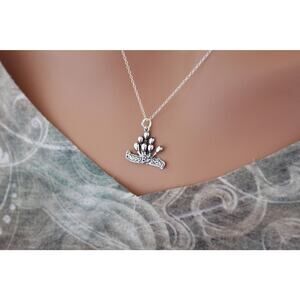 Sterling Silver Happy Birthday Balloon Necklace, Birthday Balloons Necklace